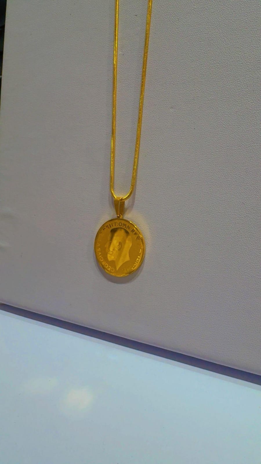 George Necklace - 24K Gold Plated Portrait Coin Pendant