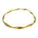 Golden Wave Twisted Bangle - Modern Minimalist Bracelet