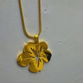 Hibiscus Necklace - 24K Gold Plated Floral Pendant