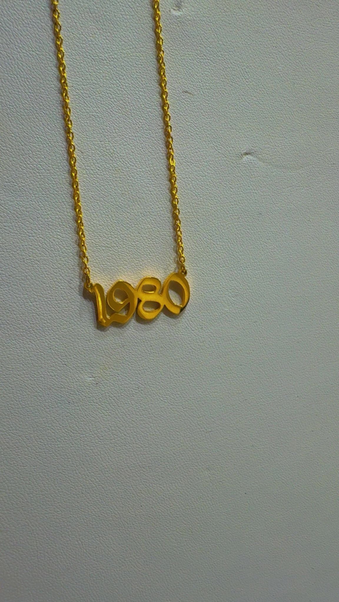 Meaning Necklace - Personalized Number Pendant 24K Gold Plated