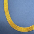 Golden Mesh Necklace - 24K Gold Plated Flat Chain