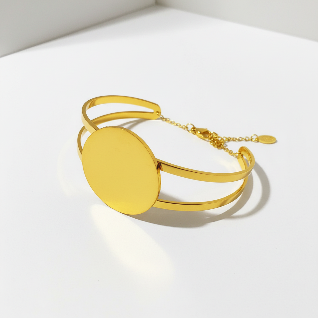 Disc bracelet angled