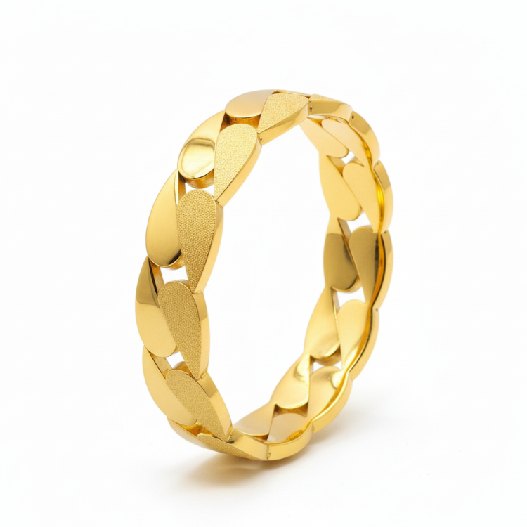 Petal Bangle - Close-up Detail Highlighting Interlocking Pattern