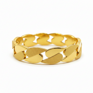 Petal Bangle - Side View Showing Overlapping Petal Design