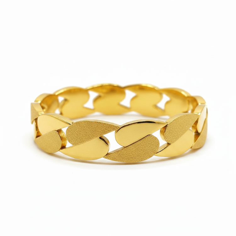 Petal Bangle - Side View Showing Overlapping Petal Design